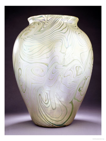 Large Favrile Glass Vase by Tiffany Studios Pricing Limited Edition Print image