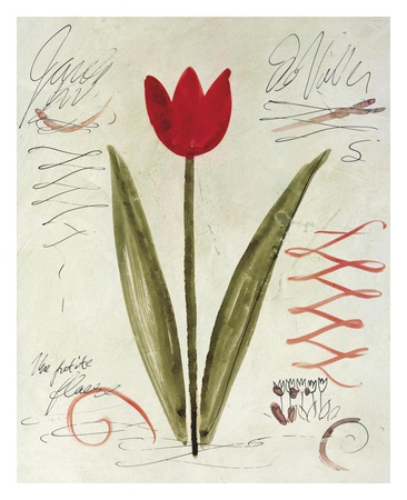 Une Tulipe Rouge by Susan Gillette Pricing Limited Edition Print image