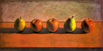 Apples And Pears In A Row by Tania Darashkevich Pricing Limited Edition Print image
