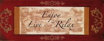 Words To Live By, Traditional: Enjoy by Debbie Dewitt Pricing Limited Edition Print image