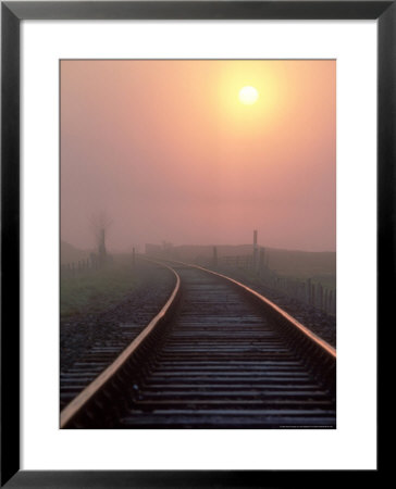 Railway Track At Sunrise, Ross-Shire, Scotland by Iain Sarjeant Pricing Limited Edition Print image