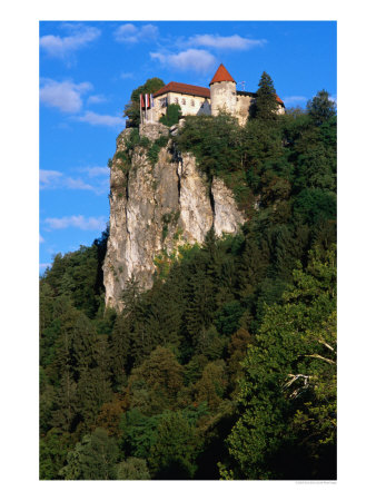 Bled Castle On Top Of Cliff, Bled, Gorenjska, Slovenia by Grant Dixon Pricing Limited Edition Print image