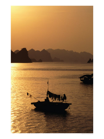 Dusk Over Halong Bay, Halong City, Vietnam by Oliver Strewe Pricing Limited Edition Print image