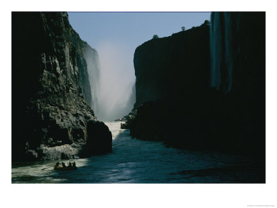 Boaters On The Zambezi River by Chris Johns Pricing Limited Edition Print image