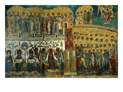 Detail Of Last Judgement Fresco From Sucevita Monastery In Moldavia, Sucevita, Romania, by Diana Mayfield Pricing Limited Edition Print image