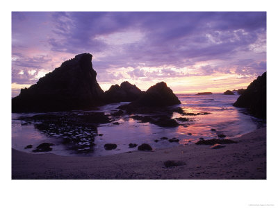 Silhouetted Rock Formation At Sunset, Or by Peter French Pricing Limited Edition Print image