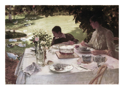 Lunch In The Garden by Giuseppe De Nittis Pricing Limited Edition Print image