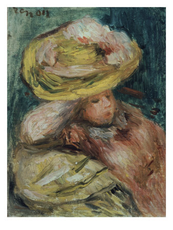 Jeune Femme Au Chapeau (Young Woman With Hat) by Pierre-Auguste Renoir Pricing Limited Edition Print image