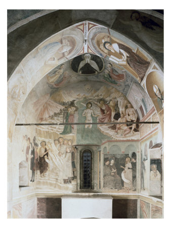 The Baptism Of Christ And View Of Baptistry by Masolino Da Panicale Pricing Limited Edition Print image