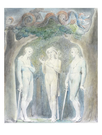 Brothers Meet The Attendant Spirit In The Wood by William Blake Pricing Limited Edition Print image