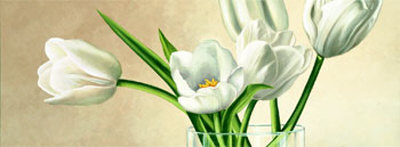 Vaso Con Tulipani Bianchi by Eva Barberini Pricing Limited Edition Print image