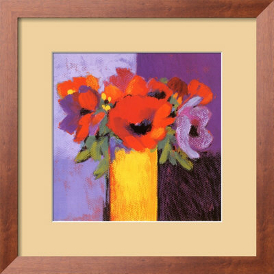 Red And Purple Poppies by Adelene Fletcher Pricing Limited Edition Print image