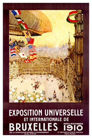 Expo Universelles Bruxelles, 1910 by Henri Cassiers Pricing Limited Edition Print image