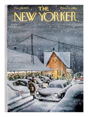 The New Yorker Cover - December 19, 1959 by Charles Saxon Pricing Limited Edition Print image