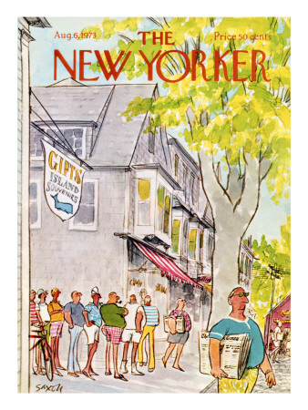 The New Yorker Cover - August 6, 1973 by Charles Saxon Pricing Limited Edition Print image