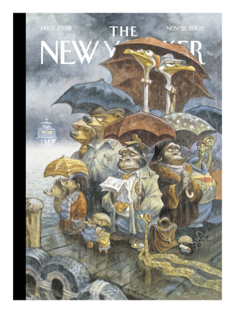 The New Yorker Cover - November 21, 2005 by Peter De Seve Pricing Limited Edition Print image