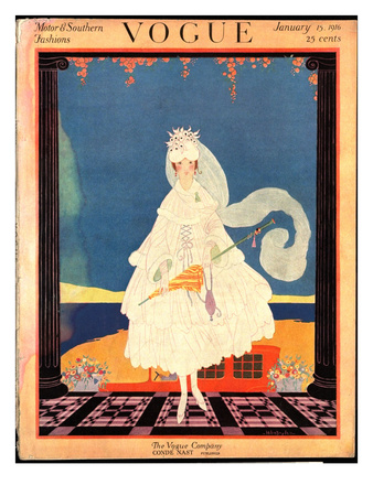 Vogue Cover - January 1916 by Helen Dryden Pricing Limited Edition Print image