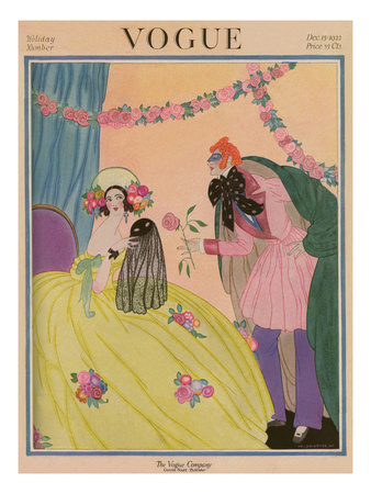 Vogue Cover - December 1922 by Helen Dryden Pricing Limited Edition Print image
