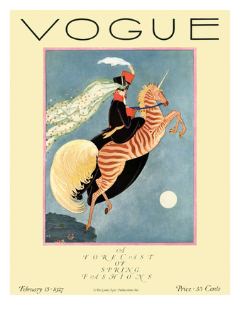 Vogue Cover - February 1927 by George Wolfe Plank Pricing Limited Edition Print image