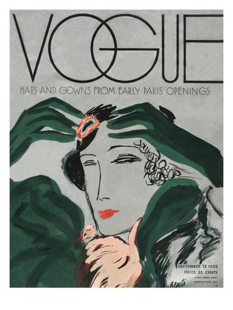 Vogue Cover - September 1932 by Eduardo Garcia Benito Pricing Limited Edition Print image