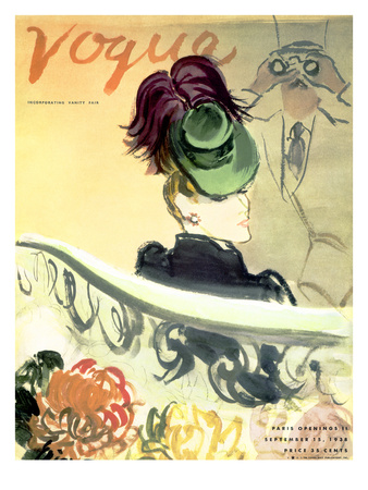 Vogue Cover - September 1938 by Carl Eric Erickson Pricing Limited Edition Print image