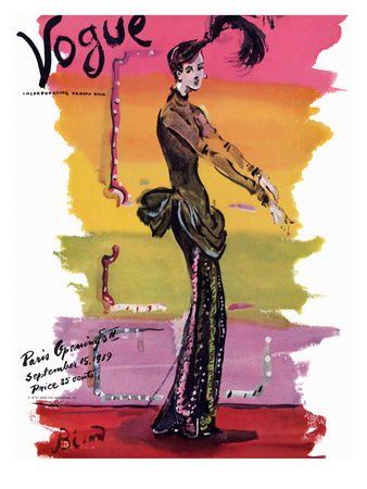 Vogue Cover - September 1939 by Christian Berard Pricing Limited Edition Print image