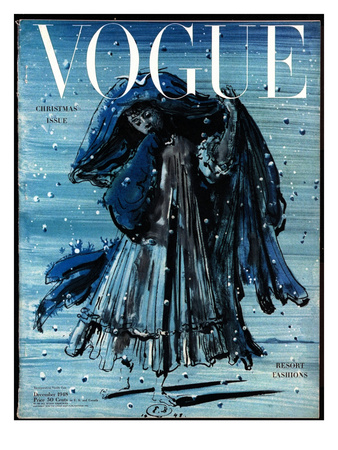 Vogue Cover - December 1948 by Eugene Berman Pricing Limited Edition Print image