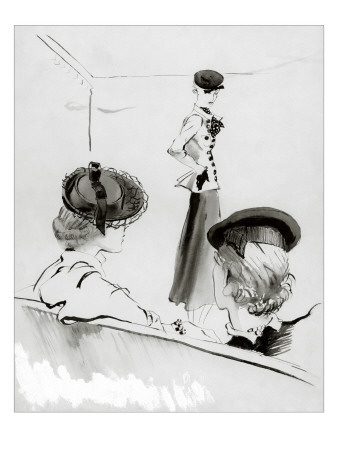 Vogue - February 1935 by Rene Bouet-Willaumez Pricing Limited Edition Print image