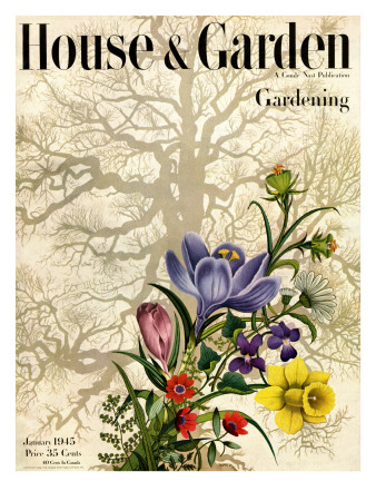 House & Garden Cover - January 1945 by Edna Eicke Pricing Limited Edition Print image