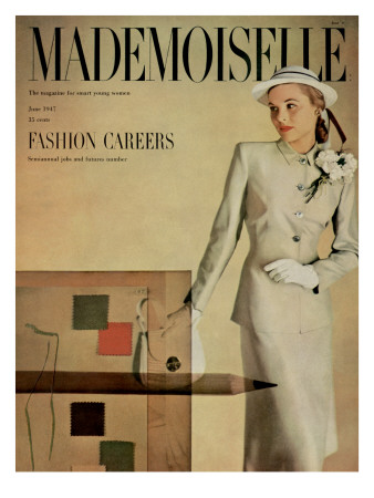 Mademoiselle Cover - June 1947 by Gene Fenn Pricing Limited Edition Print image