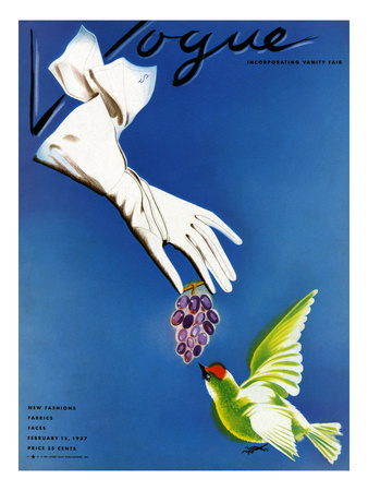 Vogue Cover - February 1937 by Raymond De Lavererie Pricing Limited Edition Print image