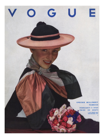 Vogue Cover - February 1934 by George Hoyningen-Huené Pricing Limited Edition Print image