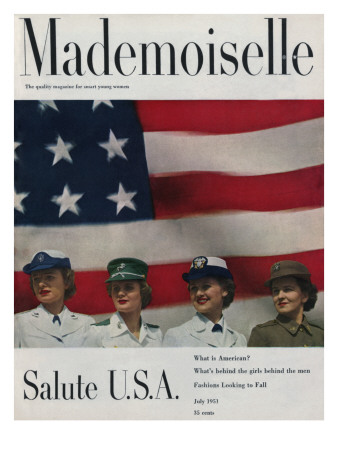 Mademoiselle Cover - July 1951 by Herman Landshoff Pricing Limited Edition Print image