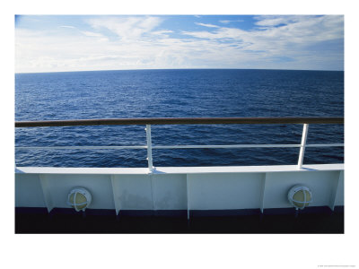 Deck Of A Cruise Ship In The South Pacific Ocean by Todd Gipstein Pricing Limited Edition Print image