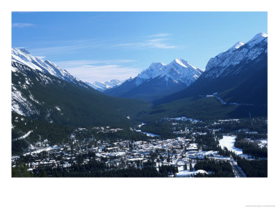 Aerial View Of The Banff, Banff National Park, Canada by Troy & Mary Parlee Pricing Limited Edition Print image