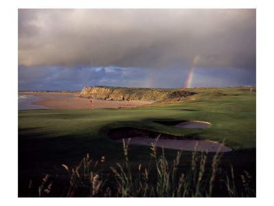 Rainbow At Tralee Golf Club by Stephen Szurlej Pricing Limited Edition Print image