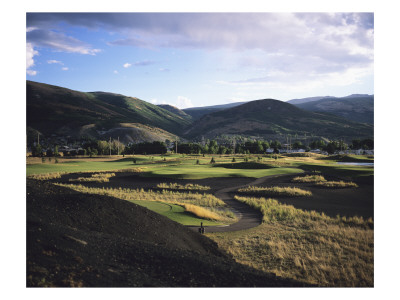 Old Works Golf Course, Mountain Views by Stephen Szurlej Pricing Limited Edition Print image