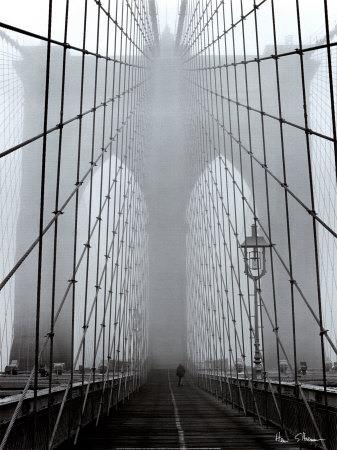 Foggy Day On Brooklyn Bridge by Henri Silberman Pricing Limited Edition Print image