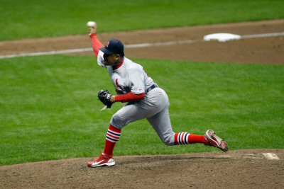 St Louis Cardinals V Milwaukee Brewers - Game Six, Milwaukee, Wi - October 16: Octavio Dotel by Scott Boehm Pricing Limited Edition Print image