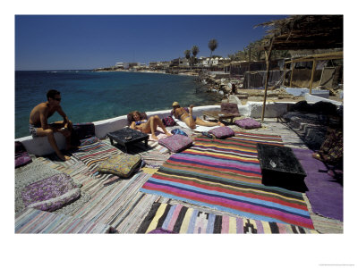 Village Restaurant On The Coast Of The Red Sea, Egypt by Michele Molinari Pricing Limited Edition Print image