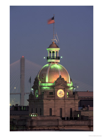 City Hall In Morning Light, Savannah, Georgia, Usa by Joanne Wells Pricing Limited Edition Print image