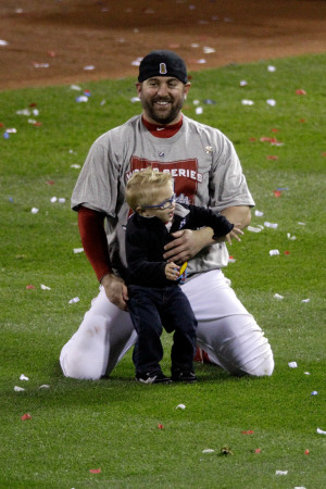 2011 World Series Game 7 - Rangers V Cardinals, St Louis, Mo - October 28: Nick Punto by Rob Carr Pricing Limited Edition Print image