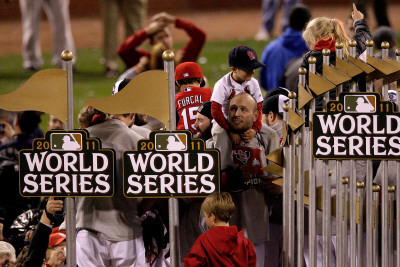 2011 World Series Game 7 - Rangers V Cardinals, St Louis, Mo - October 28: Matt Holliday by Rob Carr Pricing Limited Edition Print image