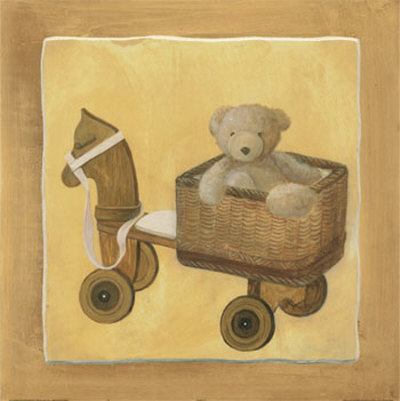Bear In Basket On Horse by Catherine Becquer Pricing Limited Edition Print image