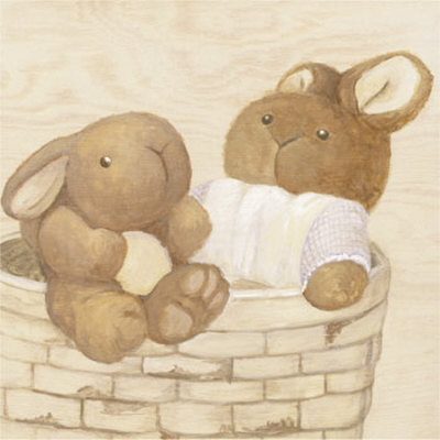 Bunnies In Basket by Catherine Becquer Pricing Limited Edition Print image