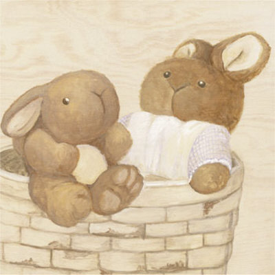 Bunnies In Basket by Catherine Becquer Pricing Limited Edition Print image