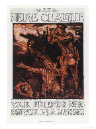 Your Friends Need You, Be A Man by Frank Brangwyn Pricing Limited Edition Print image