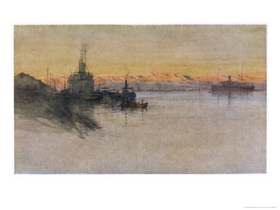 The British Transport Ships Erma And Elephanta At Suez by Donald Maxwell Pricing Limited Edition Print image