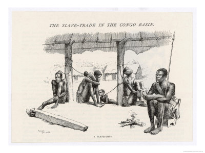 Congo Slaves Waiting In A Shed For Shipment by Edward Windsor Kemble Pricing Limited Edition Print image