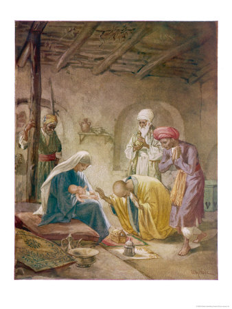 The Magi Visit The Infant Jesus by William Hole Pricing Limited Edition Print image